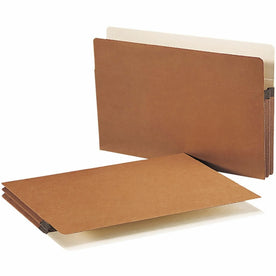 Smead Straight Tab Cut Legal Recycled File Pocket - 8 1/2’’ x 14’’ - 1 3/4’’ Expansion - 12.5 pt. - Redrope - Filing
