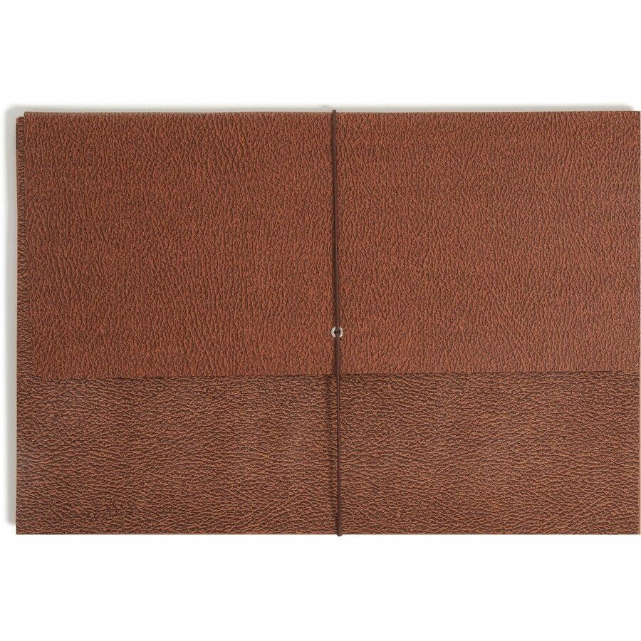 Smead Legal Recycled File Wallet - 8 1/2’’ x 14’’ - 3 Expansion - Redrope - Elastic Closure Reinforced Gusset Flap