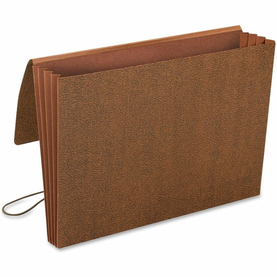 Smead Legal Recycled File Wallet - 8 1/2’’ x 14’’ - 3 Expansion - Redrope - Reinforced Gusset Elastic Closure Flap