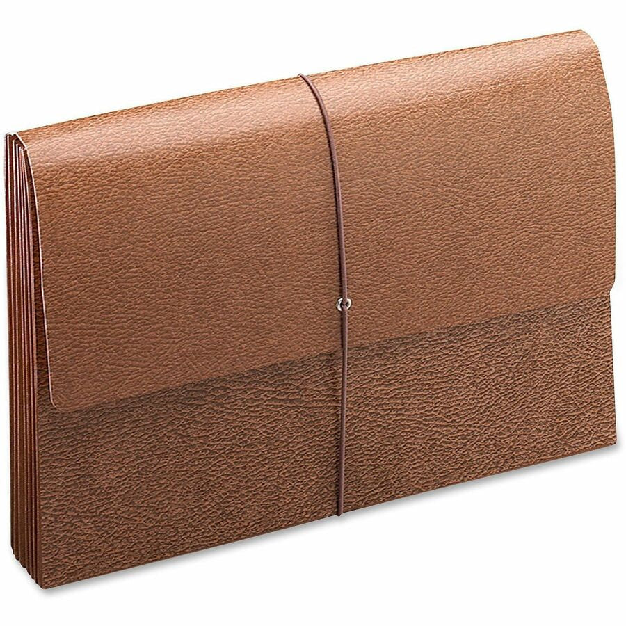 Smead Legal Recycled File Wallet - 8 1/2’’ x 14’’ - 3 Expansion - Redrope - Reinforced Gusset Elastic Closure Flap