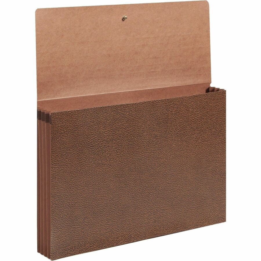 Smead Legal Recycled File Wallet - 8 1/2’’ x 14’’ - 3 Expansion - Redrope - Elastic Closure Reinforced Gusset Flap