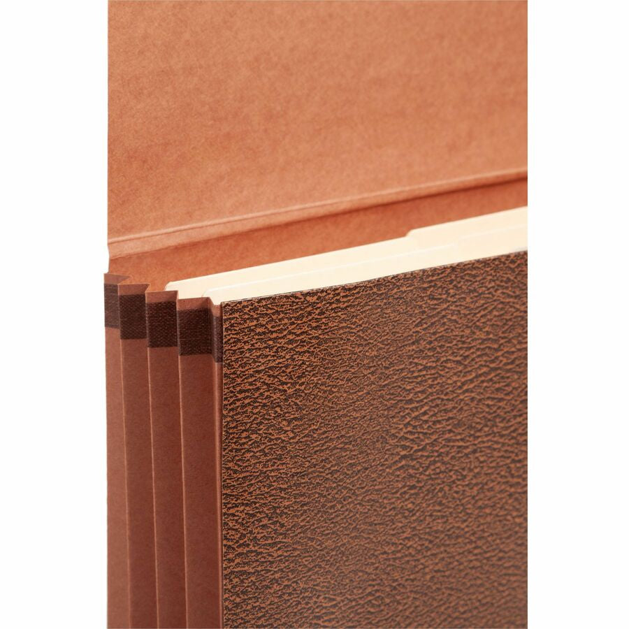 Smead Legal Recycled File Wallet - 8 1/2’’ x 14’’ - 3 Expansion - Redrope - Elastic Closure Reinforced Gusset Flap