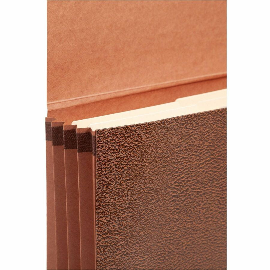 Smead Legal Recycled File Wallet - 8 1/2’’ x 14’’ - 3 Expansion - Redrope - Elastic Closure Reinforced Gusset Flap