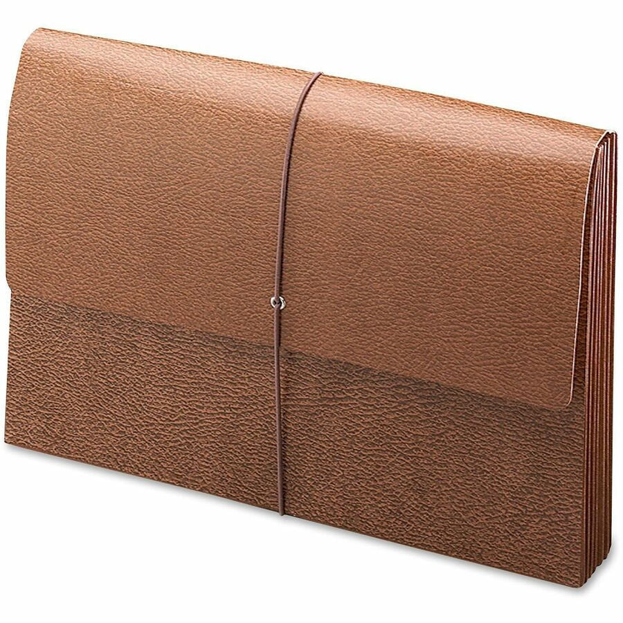 Smead Legal Recycled File Wallet - 8 1/2’’ x 14’’ - 3 Expansion - Redrope - Reinforced Gusset Elastic Closure Flap