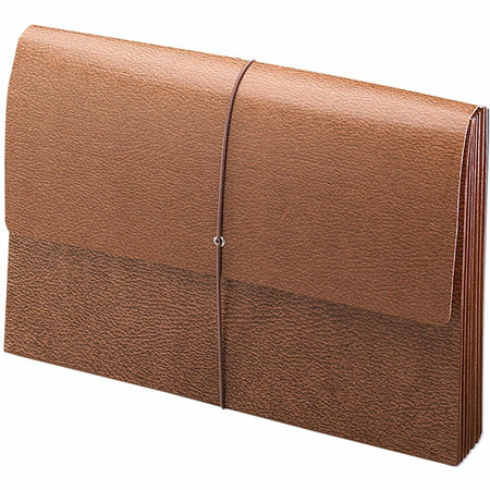 Smead Legal Recycled File Wallet - 8 1/2’’ x 14’’ - 3 Expansion - Redrope - Reinforced Gusset Elastic Closure Flap