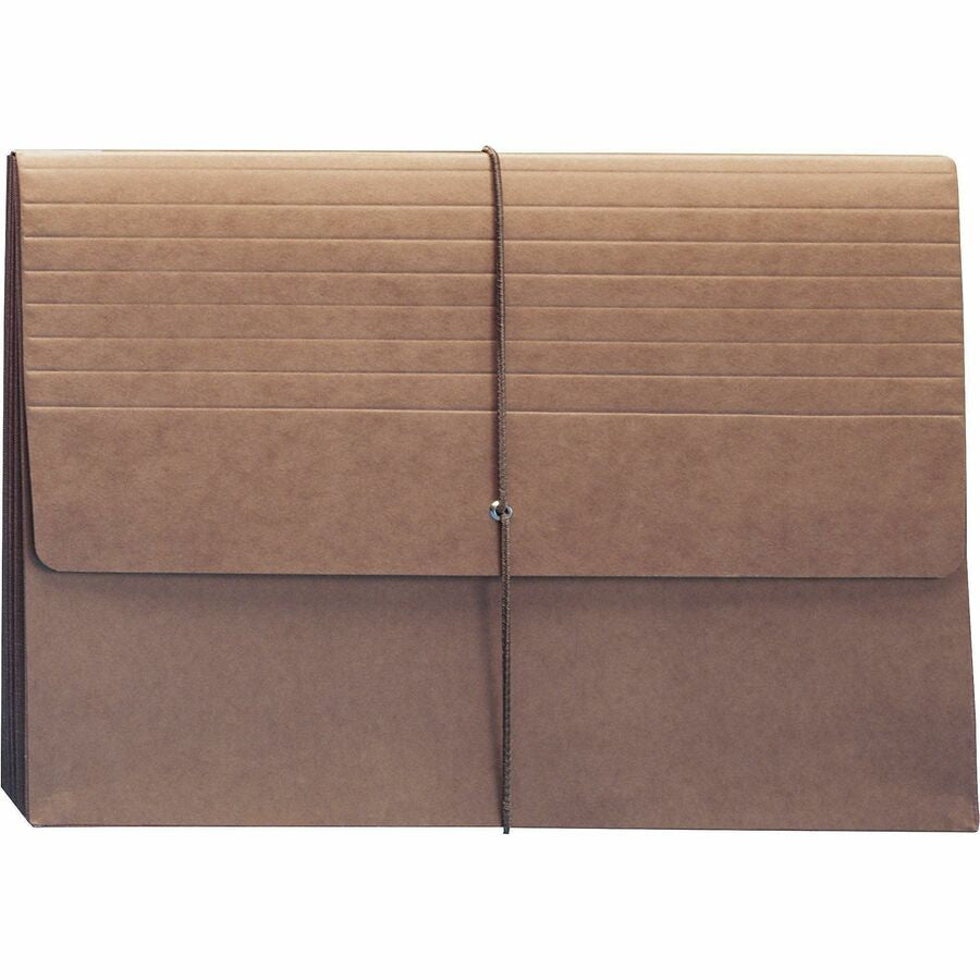 Smead Legal Recycled File Wallet - 8 1/2’’ x 14’’ - 5 1/4’’ Expansion - Redrope - Elastic Closure Flap - 30% - 10 / Box