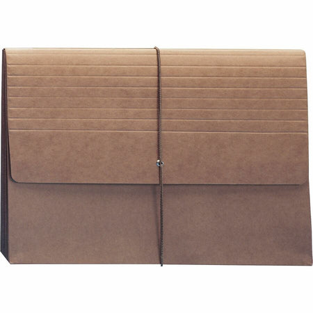 Smead Legal Recycled File Wallet - 8 1/2’’ x 14’’ - 5 1/4’’ Expansion - Redrope - Elastic Closure Flap - 30% - 10 / Box