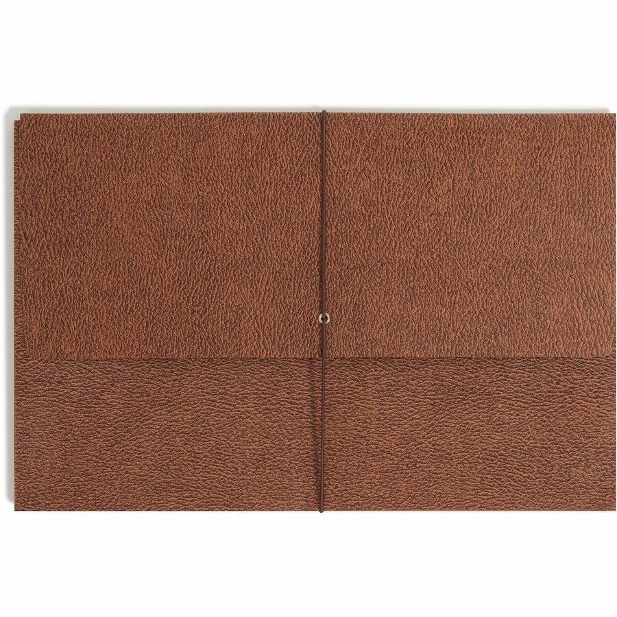 Smead Legal Recycled File Wallet - 8 1/2’’ x 14’’ - 5 1/4’’ Expansion - Redrope - Reinforced Gusset Tear Proof Elastic