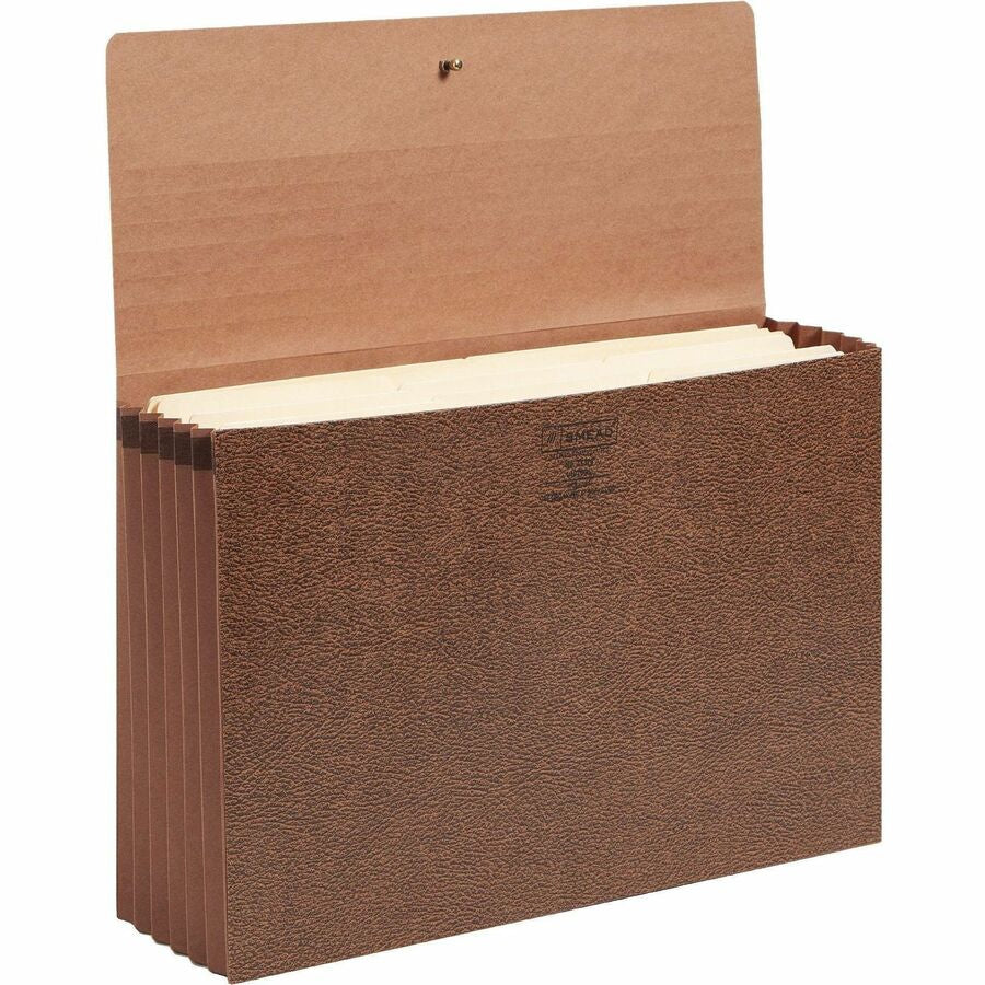 Smead Legal Recycled File Wallet - 8 1/2’’ x 14’’ - 5 1/4’’ Expansion - Redrope - Reinforced Gusset Tear Proof Elastic