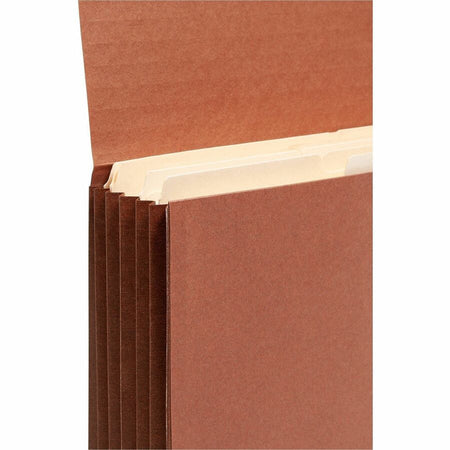 Smead Legal Recycled File Wallet - 8 1/2’’ x 14’’ - 5 1/4’’ Expansion - End Tab Location - 12.5 pt. - Redrope
