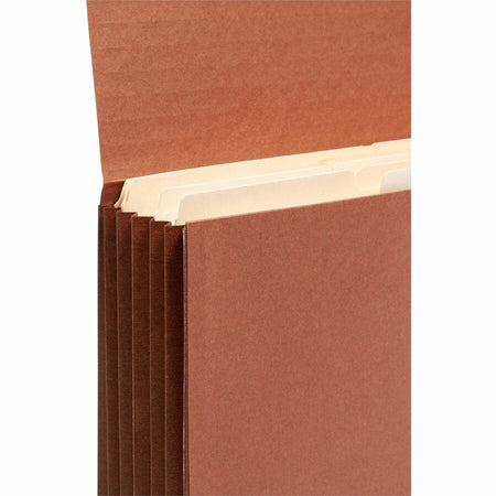 Smead Legal Recycled File Wallet - 8 1/2’’ x 14’’ - 5 1/4’’ Expansion - End Tab Location - 12.5 pt. - Redrope