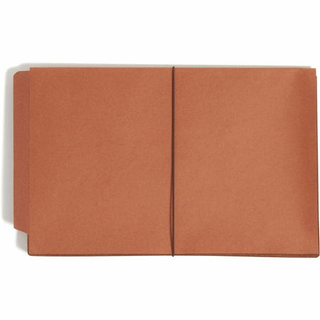 Smead Legal Recycled File Wallet - 8 1/2’’ x 14’’ - 5 1/4’’ Expansion - End Tab Location - 12.5 pt. - Redrope