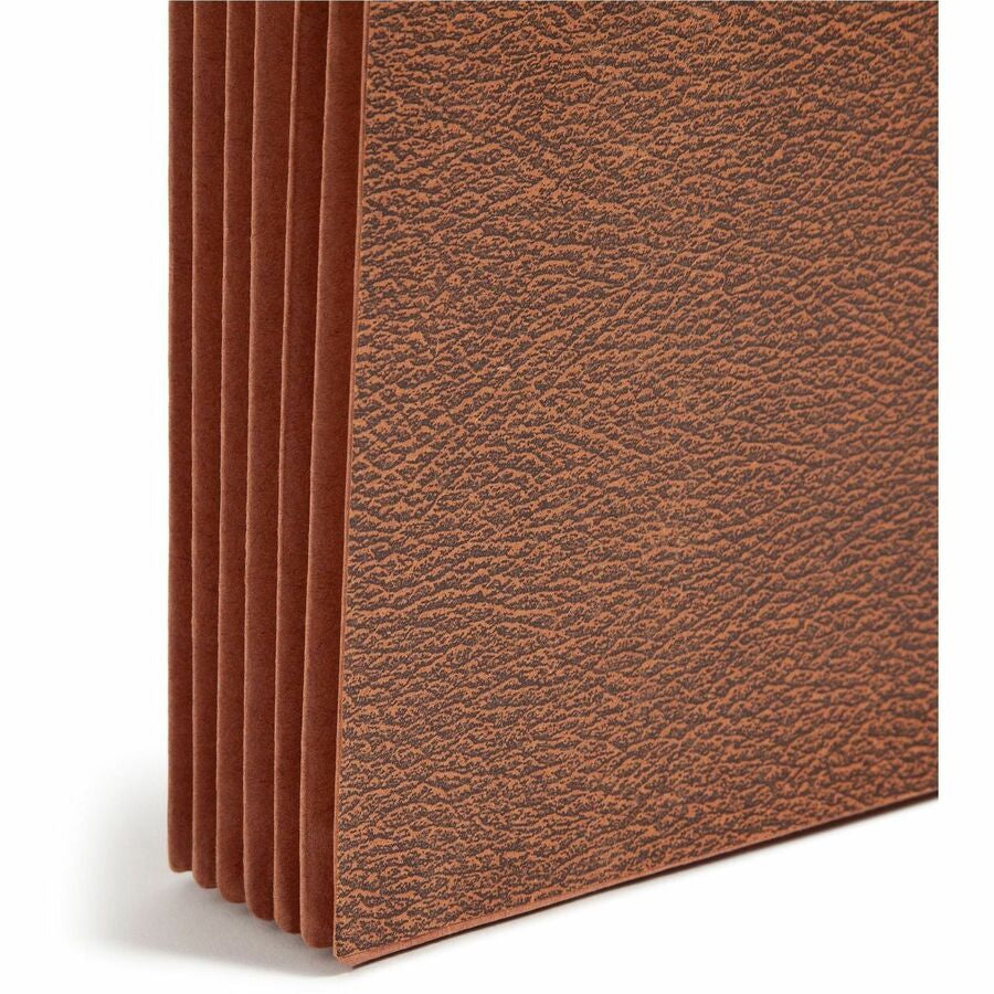 Smead Legal Recycled File Wallet - 8 1/2’’ x 14’’ - Capacity5 1/4’’ Expansion - 6 Pocket(s) - Redrope - 30% Paper - 10