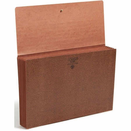 Smead Legal Recycled File Wallet - 8 1/2’’ x 14’’ - Capacity5 1/4’’ Expansion - 6 Pocket(s) - Redrope - 30% Paper - 10