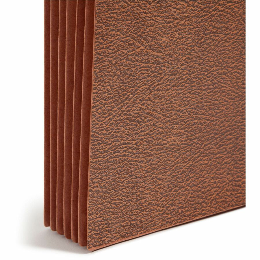 Smead Legal Recycled File Wallet - 8 1/2’’ x 14’’ - Capacity5 1/4’’ Expansion - 6 Pocket(s) - Redrope - 30% Paper - 10