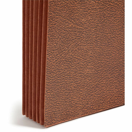 Smead Legal Recycled File Wallet - 8 1/2’’ x 14’’ - Capacity5 1/4’’ Expansion - 6 Pocket(s) - Redrope - 30% Paper - 10