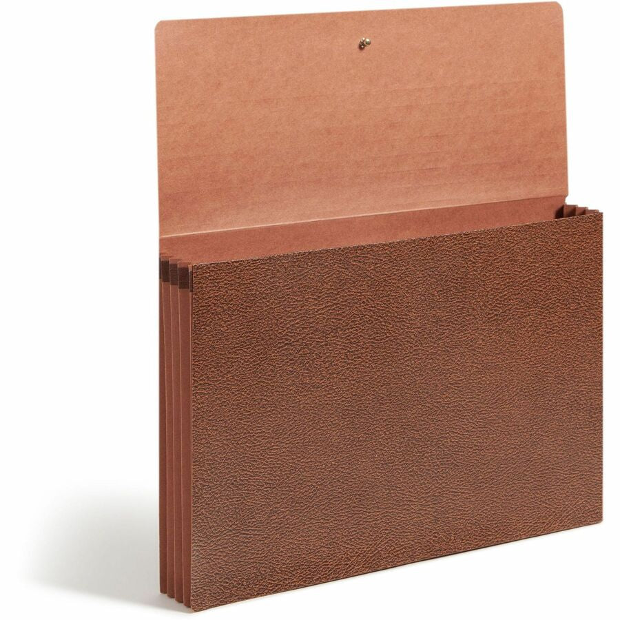 Smead Legal Recycled File Wallet - 8 1/2’’ x 14’’ - 3 Expansion - Redrope - Elastic Closure Reinforced Gusset Flap