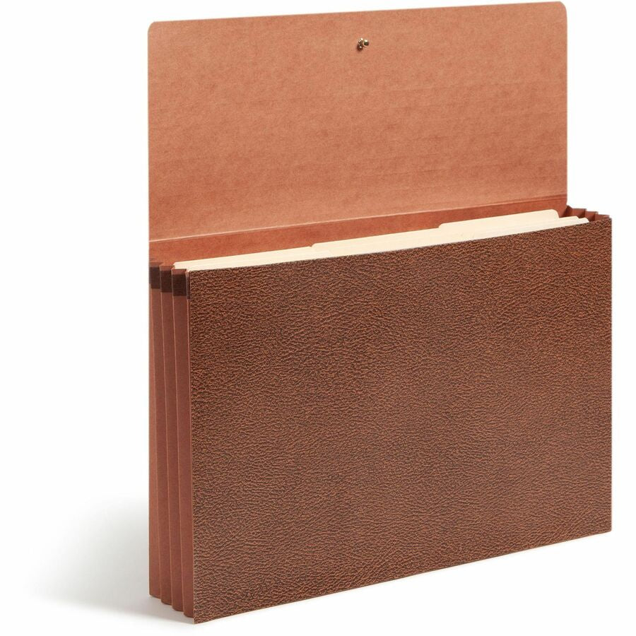 Smead Legal Recycled File Wallet - 8 1/2’’ x 14’’ - 3 Expansion - Redrope - Elastic Closure Reinforced Gusset Flap