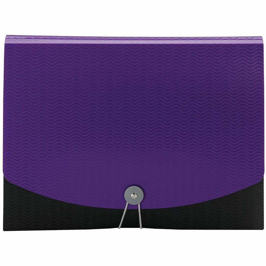 Smead Letter Expanding File - 8 1/2’’ x 11’’ - 12 Pocket(s) - Purple Black - 1 Each - Files