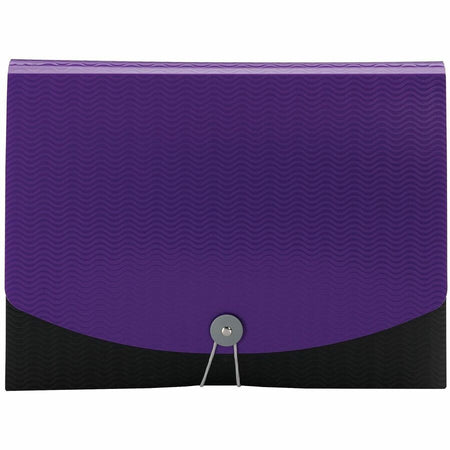 Smead Letter Expanding File - 8 1/2’’ x 11’’ - 12 Pocket(s) - Purple Black - 1 Each - Files