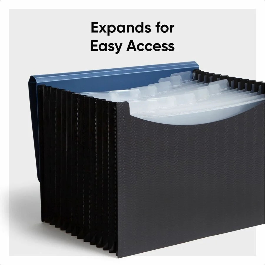Smead Letter Expanding File: 12-Pocket Poly File Blue/Black - Files