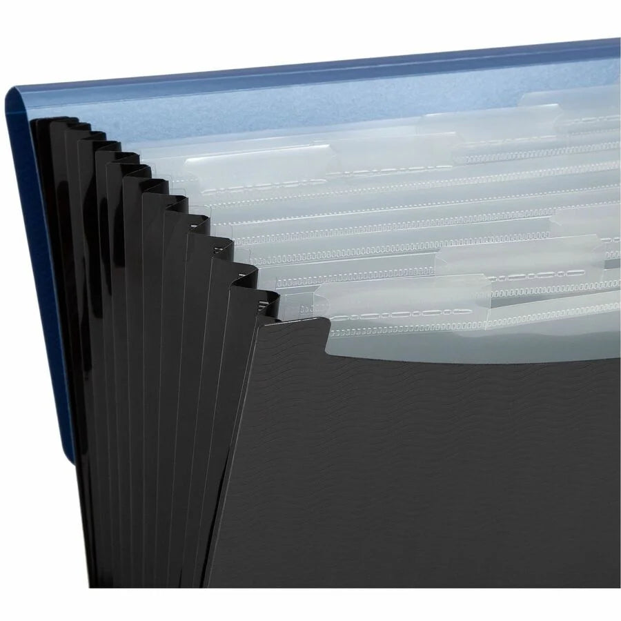 Smead Letter Expanding File: 12-Pocket Poly File Blue/Black - Files