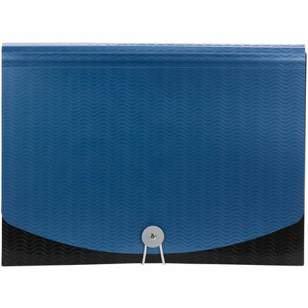 Smead Letter Expanding File 8 1/2’’ x 11’’ Navy Blue Black 12 / Carton 7 Pocket(s) 6 Divider(s) (SMD70872) - Files