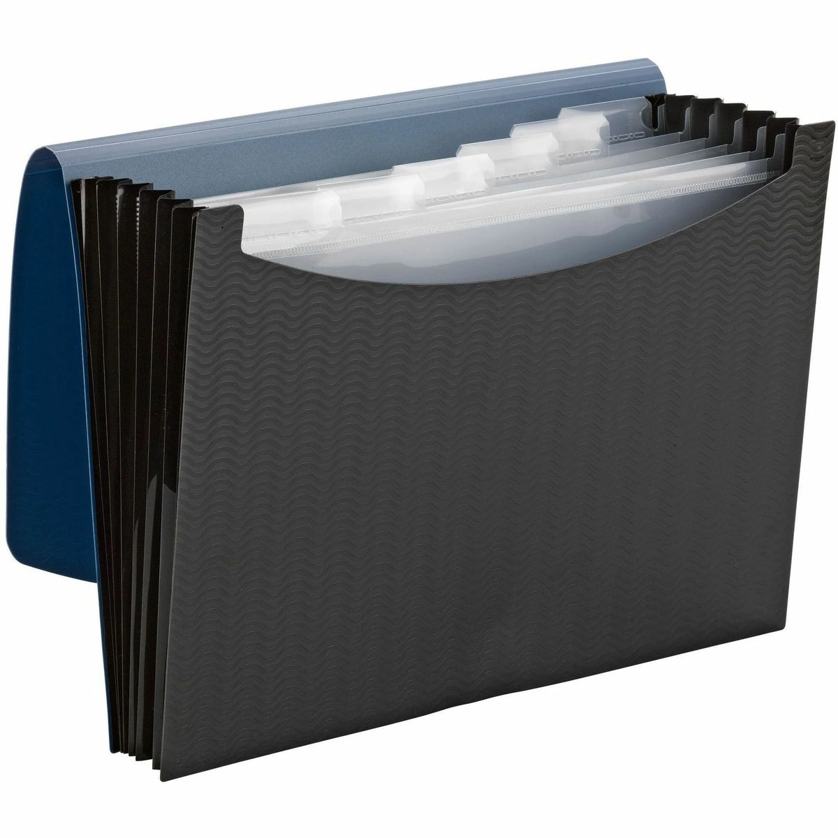 Smead Letter Expanding File 8 1/2’’ x 11’’ Navy Blue Black 12 / Carton 7 Pocket(s) 6 Divider(s) (SMD70872) - Files