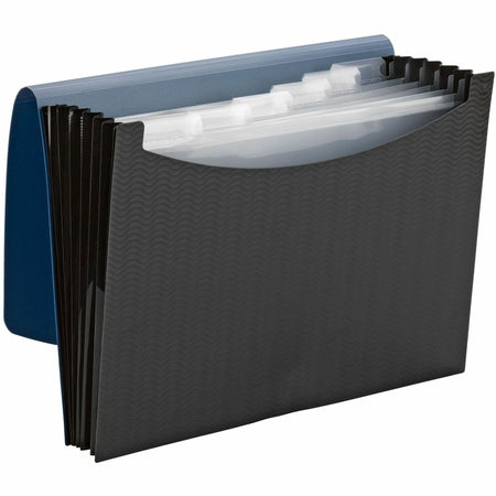 Smead Letter Expanding File 8 1/2’’ x 11’’ Navy Blue Black 12 / Carton 7 Pocket(s) 6 Divider(s) (SMD70872) - Files