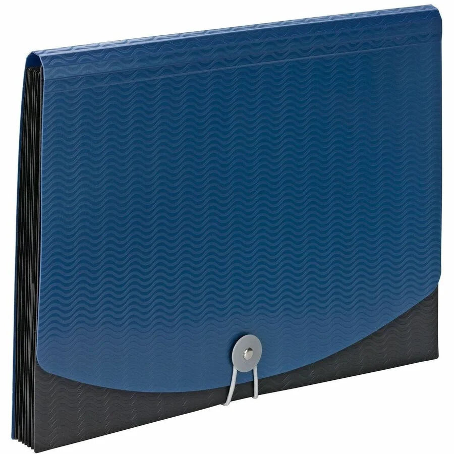 Smead Letter Expanding File 8 1/2’’ x 11’’ Navy Blue Black 12 / Carton 7 Pocket(s) 6 Divider(s) (SMD70872) - Files