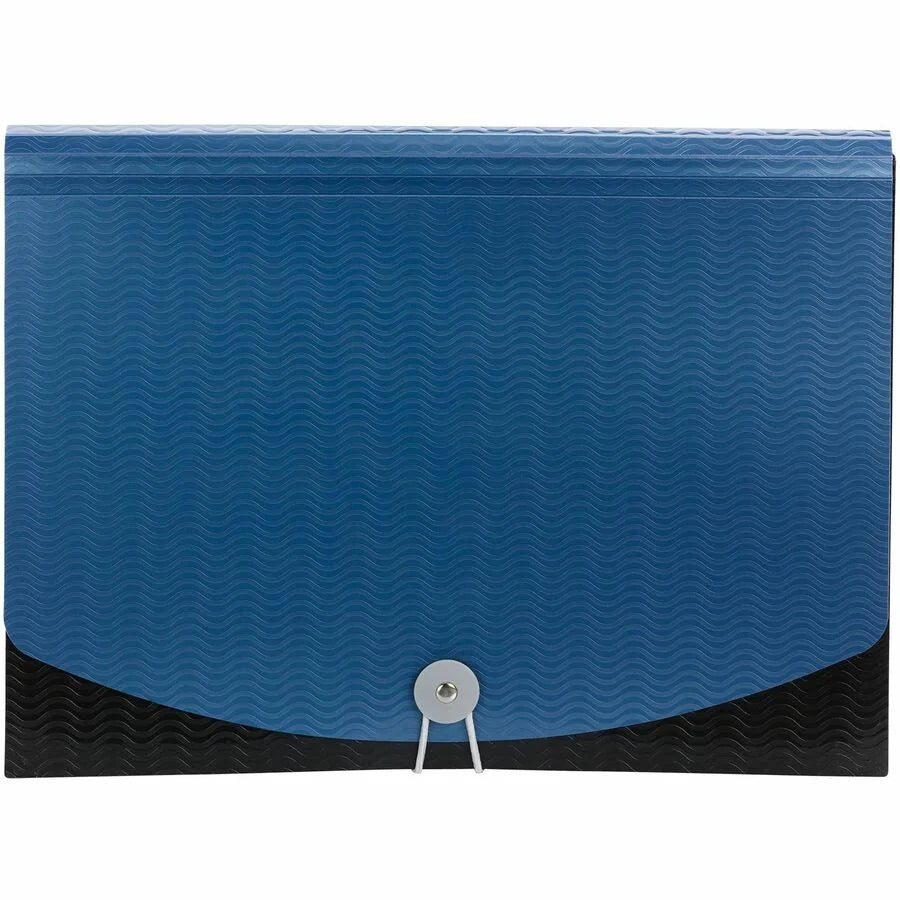 Smead Letter Expanding File 8 1/2’’ x 11’’ Navy Blue Black 12 / Carton 7 Pocket(s) 6 Divider(s) (SMD70872) - Files