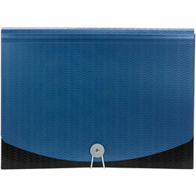 Smead Letter Expanding File 8 1/2’’ x 11’’ Navy Blue Black 12 / Carton 7 Pocket(s) 6 Divider(s) (SMD70872) - Files