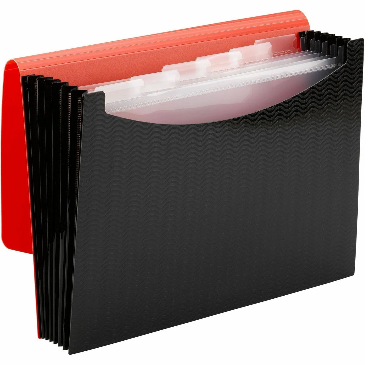 Smead Letter Expanding File 8 1/2’’ x 11’’ Red Black 12 / Carton 7 Pocket(s) 6 Divider(s) (SMD70884) - Files