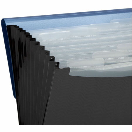 Smead Letter Expanding File - 8 1/2’’ x 11’’ - 12 Pocket(s) - Polypropylene - Blue Black - 1 Each - Files