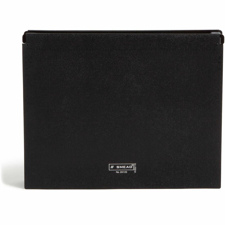 Smead Letter Expanding File - 8 1/2’’ x 11’’ - 7/8’’ Expansion - 13 Pocket(s) - 12 Divider(s) - Polypropylene - Black