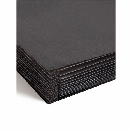 Smead Letter Expanding File - 8 1/2’’ x 11’’ - 7/8’’ Expansion - 13 Pocket(s) - 12 Divider(s) - Polypropylene - Black