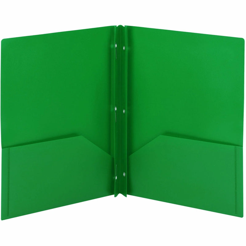 Smead Letter Fastener Folder: 180 Sheet Capacity Green 3/Pack - Pocket Folders