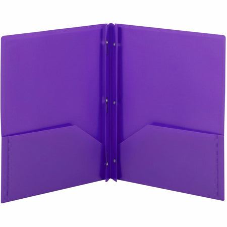 Smead Letter Fastener Folder: Purple 180 Sheets Capacity - Pocket Folders
