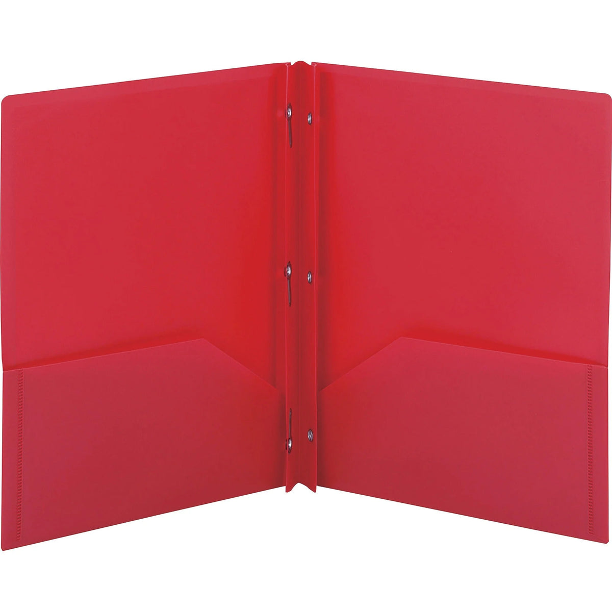 Smead Letter Fastener Folder: Red 180 Sheets Capacity - Pocket Folders