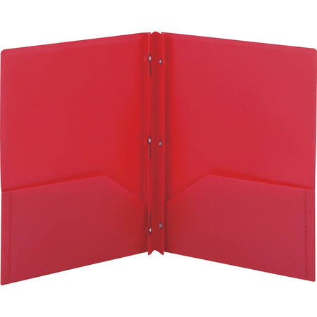 Smead Letter Fastener Folder: Red 180 Sheets Capacity - Pocket Folders
