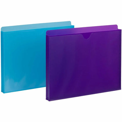 Smead Letter File Jacket: 1’’ Expansion Purple/Teal - 2/Pack - Expanding Files
