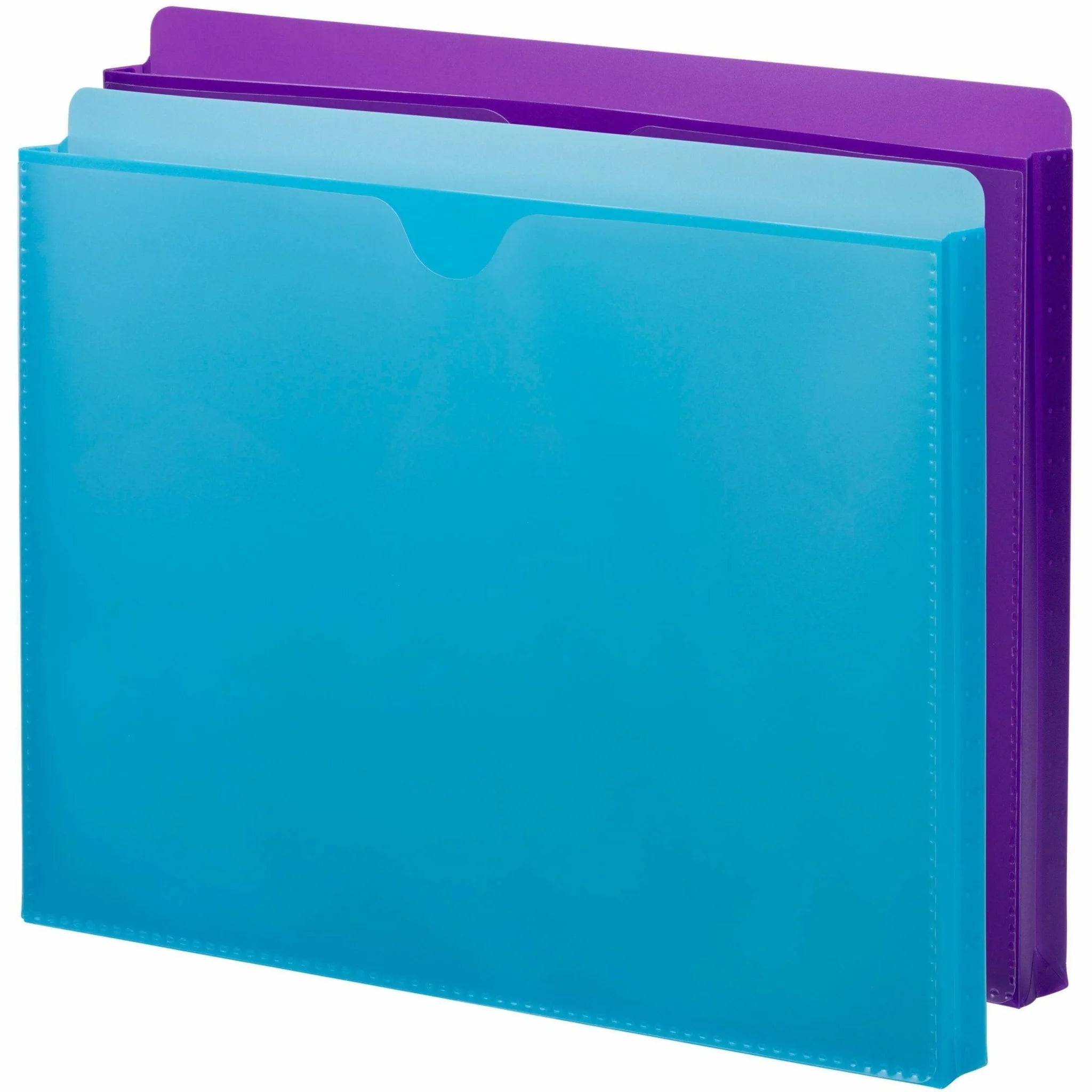 Smead Letter File Jacket: 1’’ Expansion Purple/Teal - 2/Pack - Expanding Files