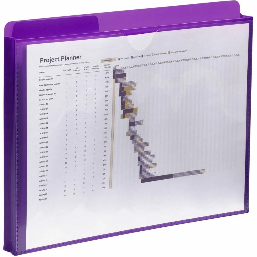 Smead Letter File Jacket: 1’’ Expansion Purple/Teal - 2/Pack - Expanding Files