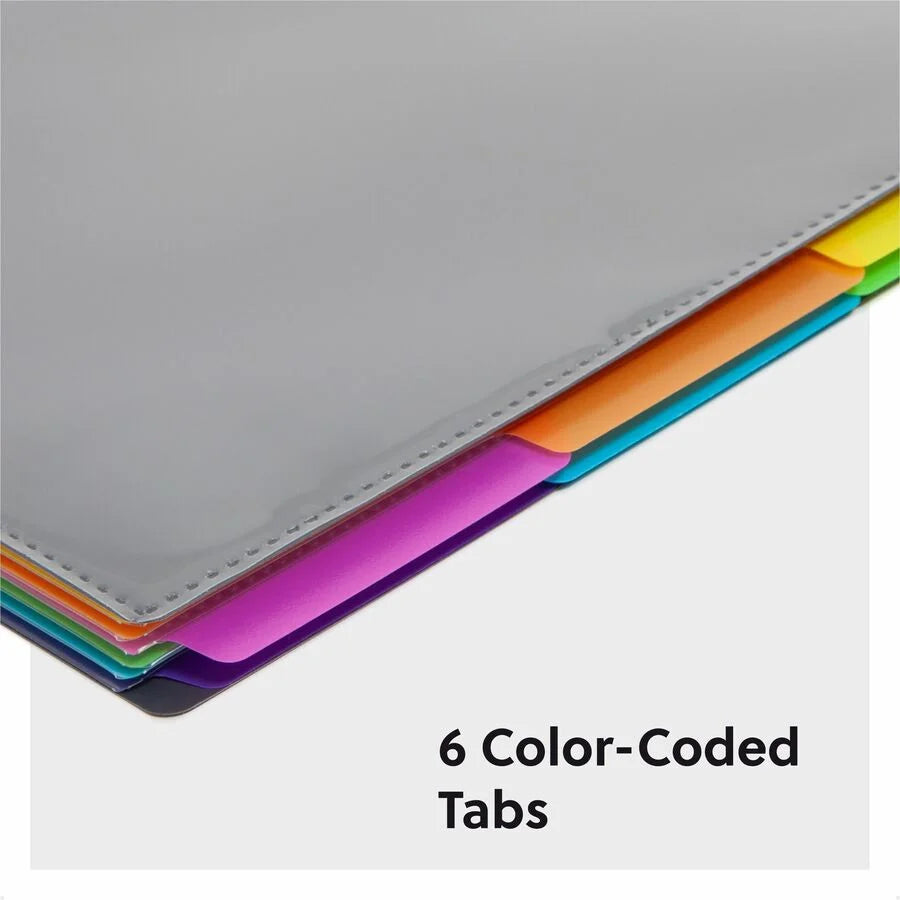 Smead Letter Organizer Folder - 12-Pocket 1/3 Tab Cut - Gray - Pocket Folders