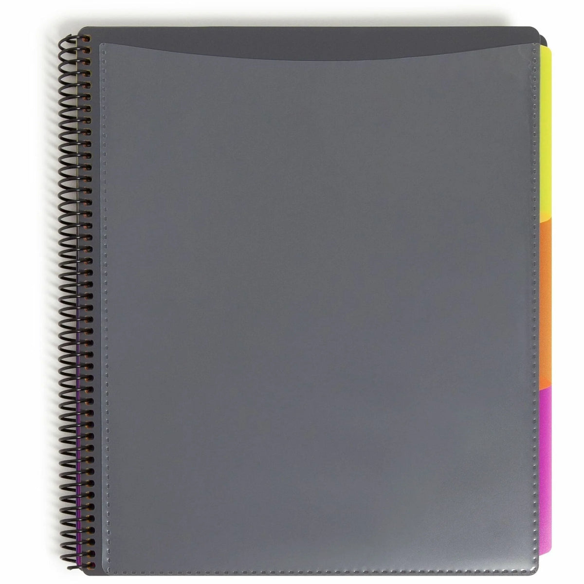 Smead Letter Organizer Folder - Spiral Fastener - 12 Dividers - Assorted Colors - Pocket Folders