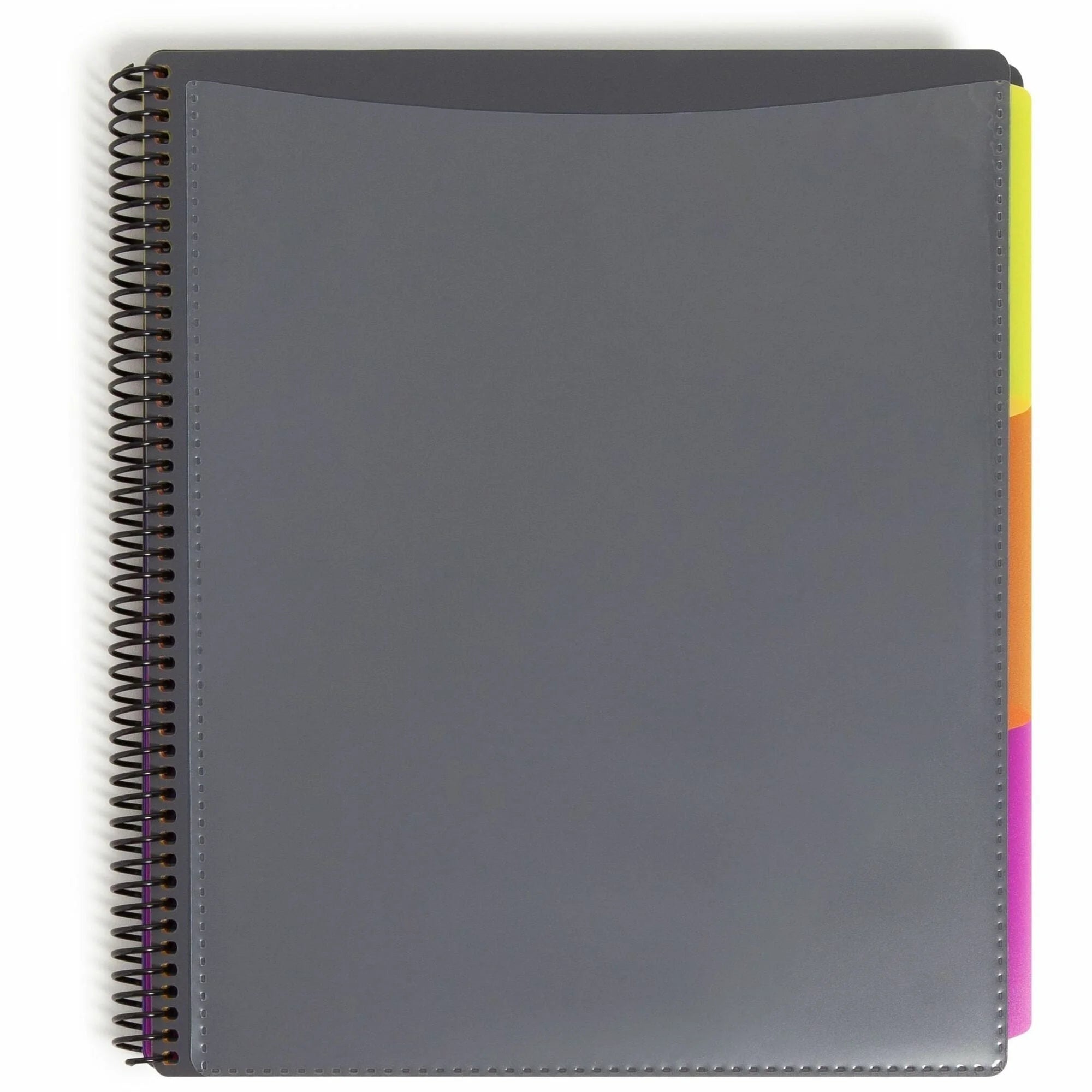 Smead Letter Organizer Folder - Spiral Fastener - 12 Dividers - Assorted Colors - Pocket Folders