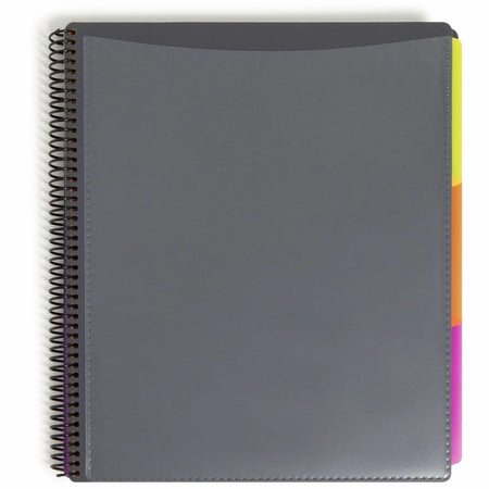 Smead Letter Organizer Folder - Spiral Fastener - 12 Dividers - Assorted Colors - Pocket Folders