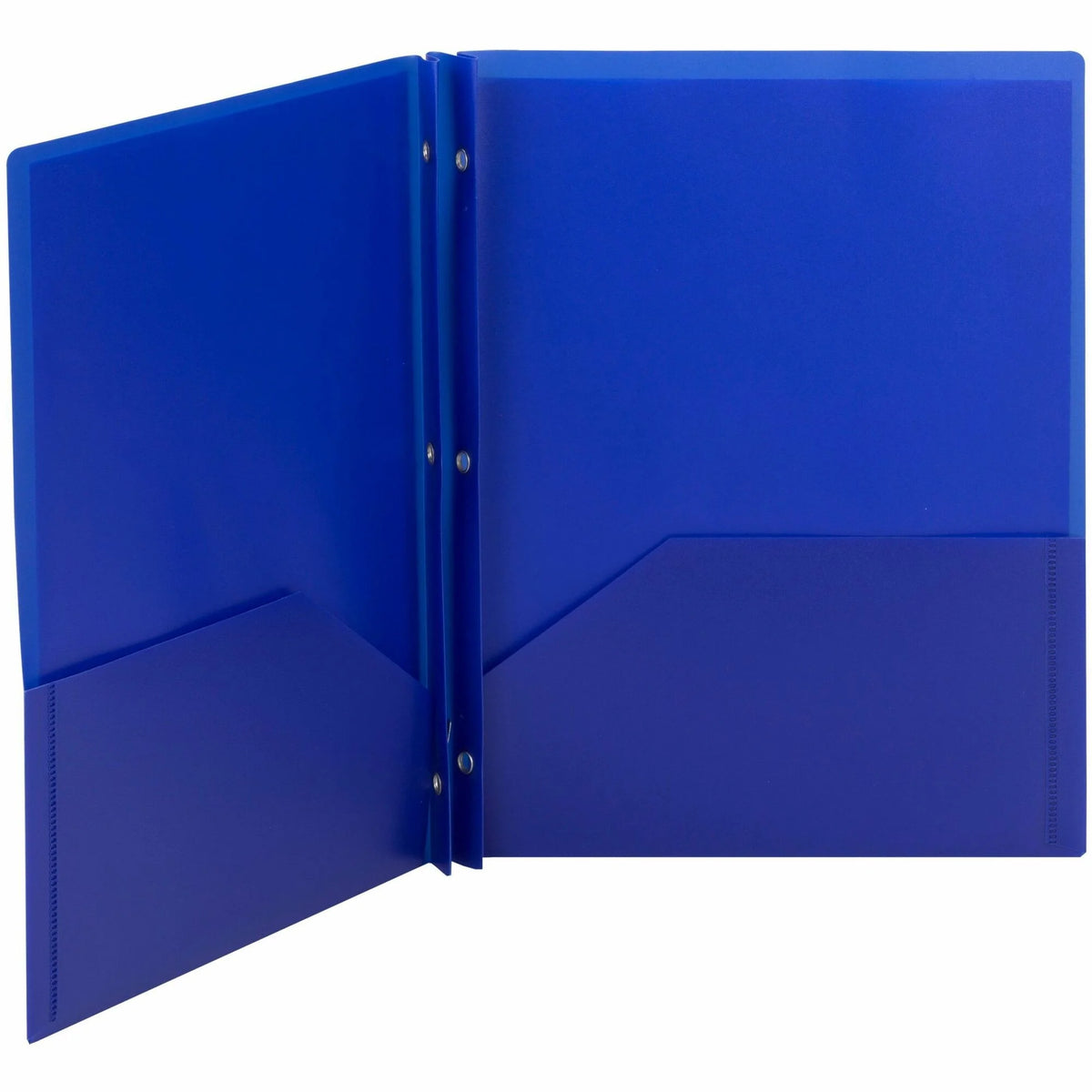 Smead Letter Pocket Folder: 2-Pocket Poly Folder Blue - 25/Box - Folders