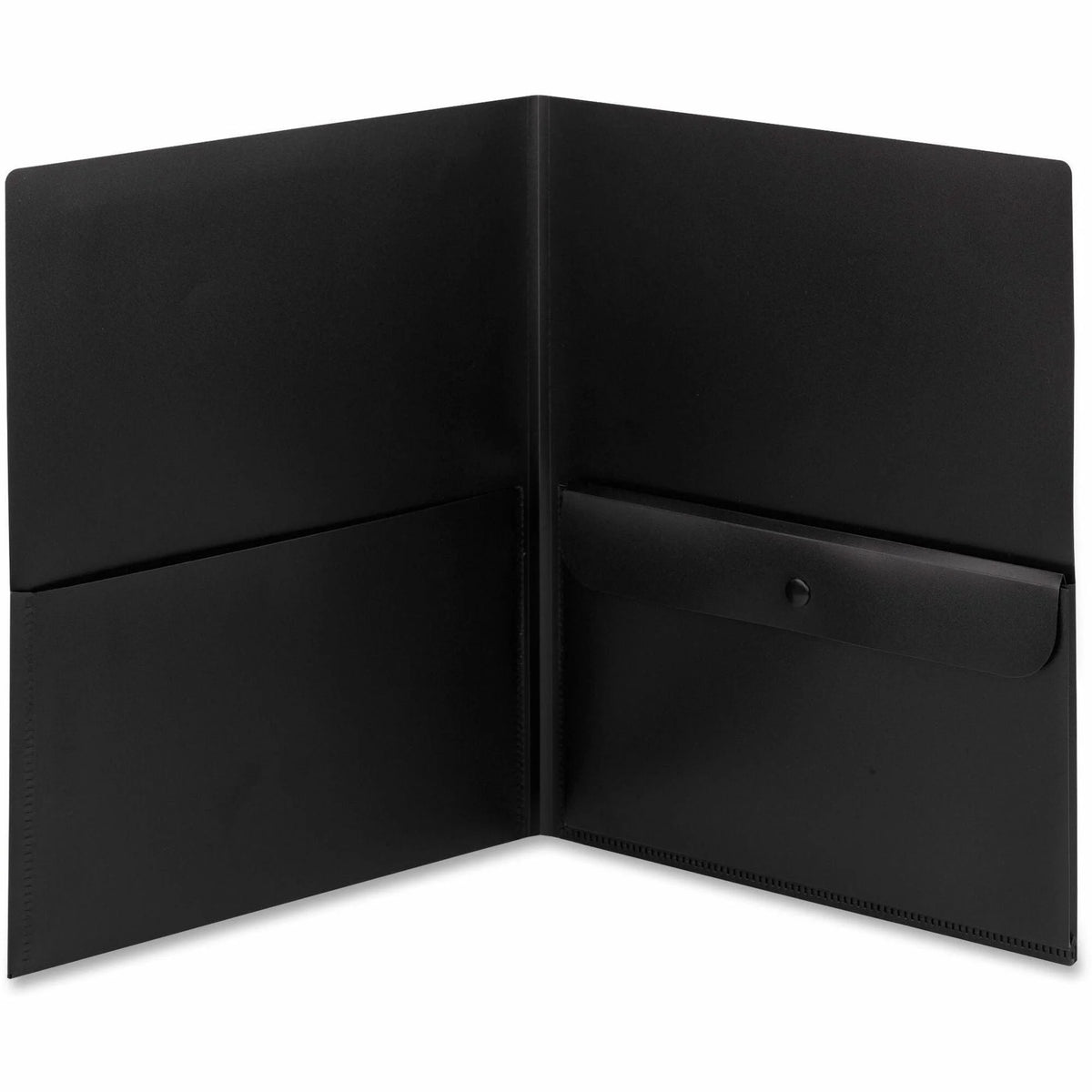 Smead Letter Pocket Folder: 8 1/2’’ x 11’’ 50 Sheets Capacity Polypropylene Black - 5/Pack - Report Covers