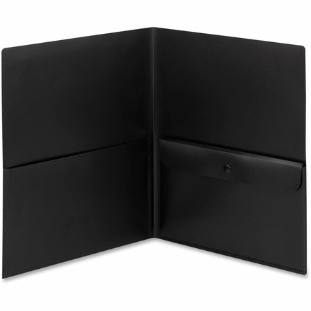 Smead Letter Pocket Folder: 8 1/2’’ x 11’’ 50 Sheets Capacity Polypropylene Black - 5/Pack - Report Covers